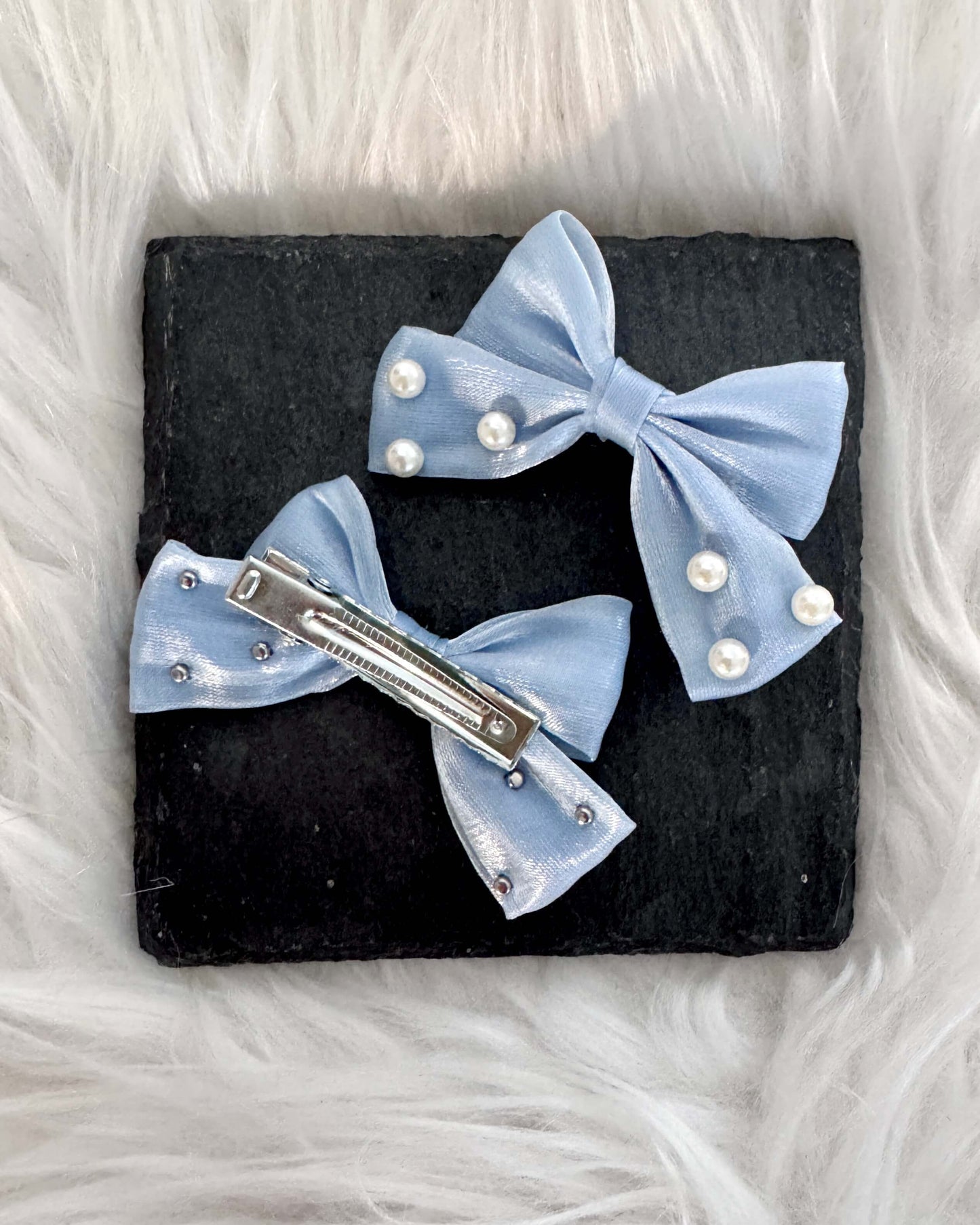 Tilly Mini Hair Bows Blue