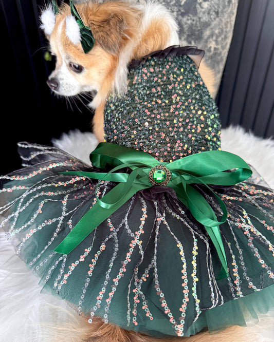 Deluxe Festive Dress Green