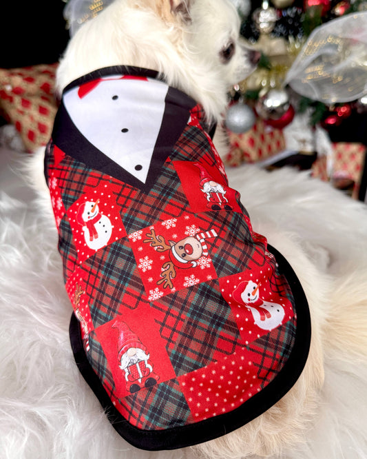 Dapper Christmas Tux Singlet
