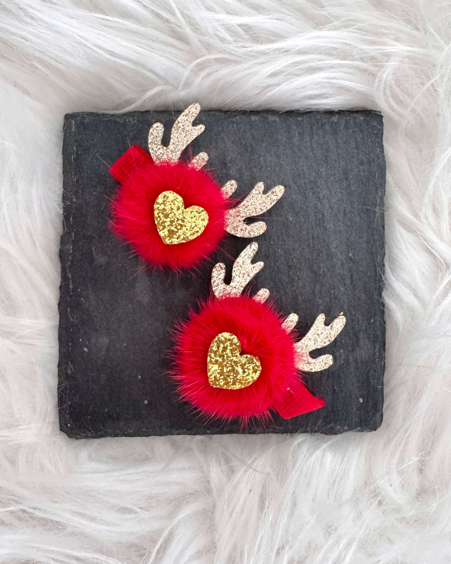 Red Reindeer Mini Bows