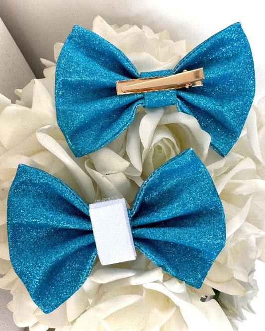 Little Luxe Glitz & Glam Blue Bow