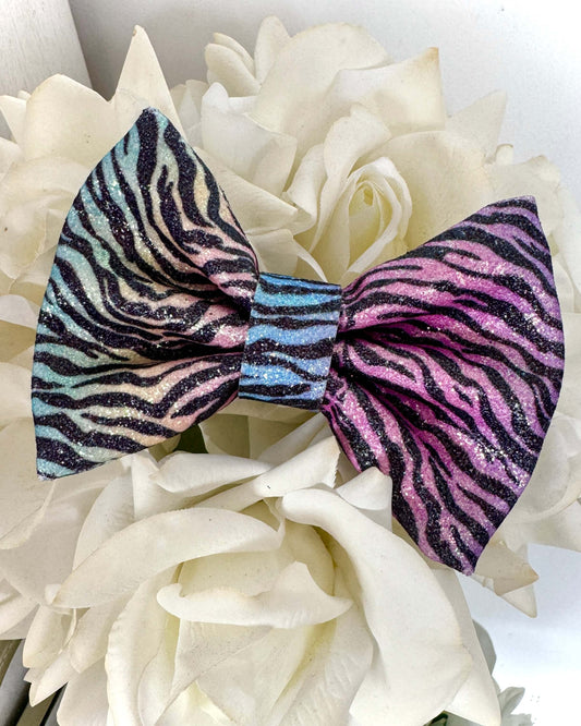 Little Luxe Glitz & Glam Zebra Bow