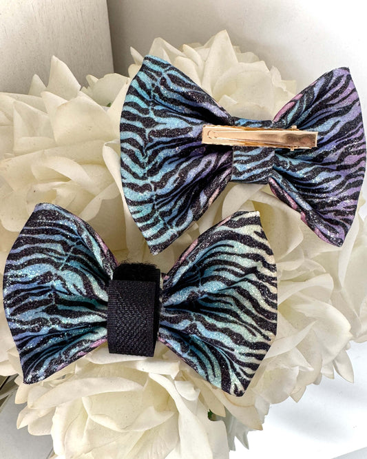 Little Luxe Glitz & Glam Zebra Bow