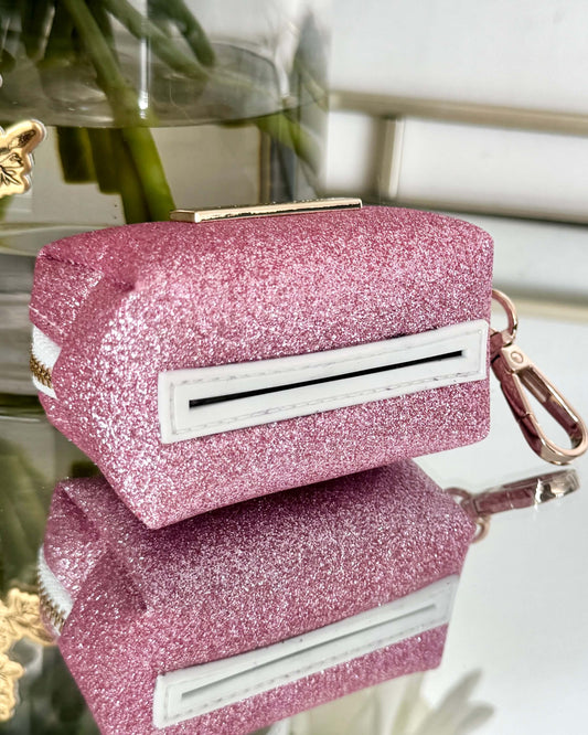 Little Luxe Glitz & Glam Pink Wastebag Holder