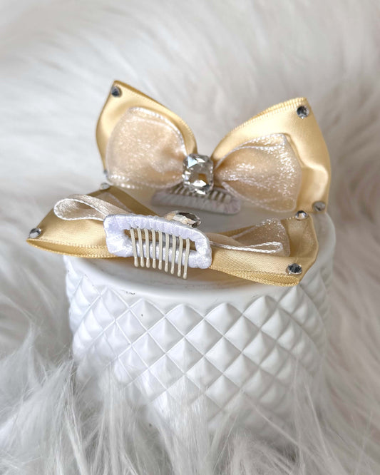 Champagne Céleste Midi Hair Bow