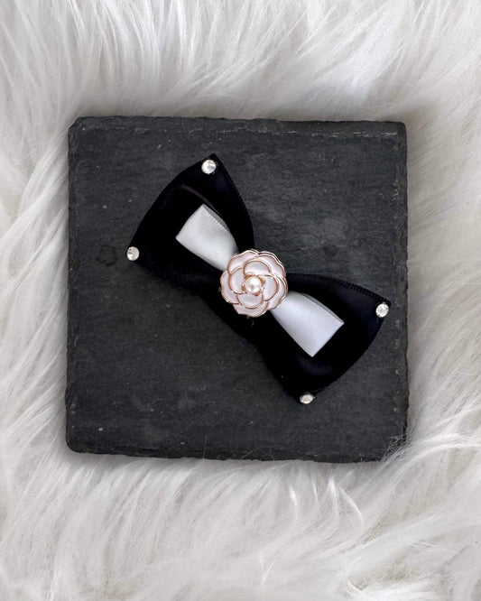 Élodie Noir Midi Hair Bow