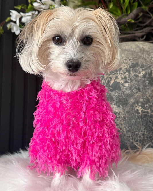 Quinn Feathered Top Pink