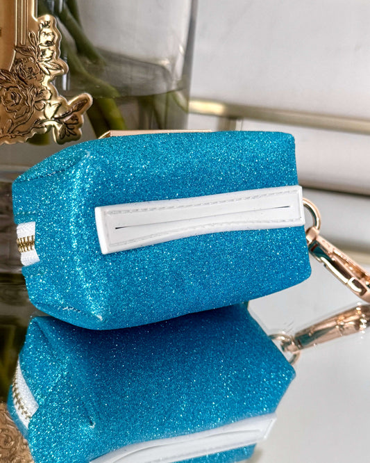 Little Luxe Glitz & Glam Blue Wastebag Holder