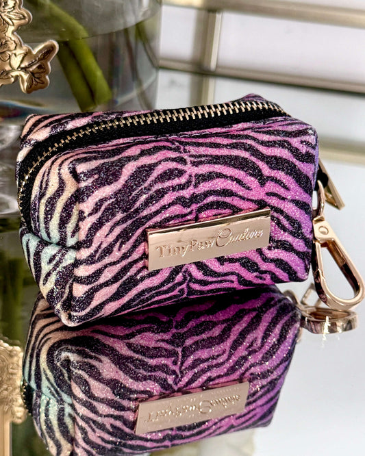 Little Luxe Glitz & Glam Zebra Wastebag Holder