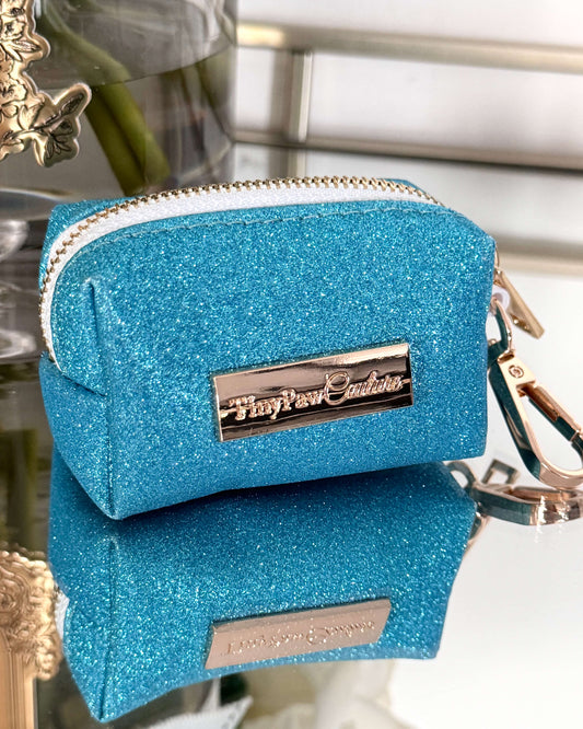 Little Luxe Glitz & Glam Blue Wastebag Holder