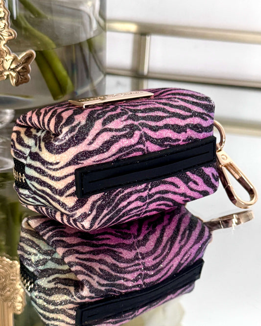 Little Luxe Glitz & Glam Zebra Wastebag Holder