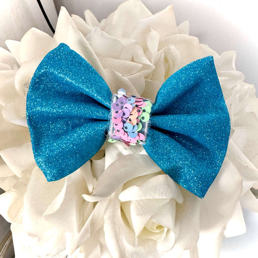 Little Luxe Glitz & Glam Blue Bow- A Little Extra