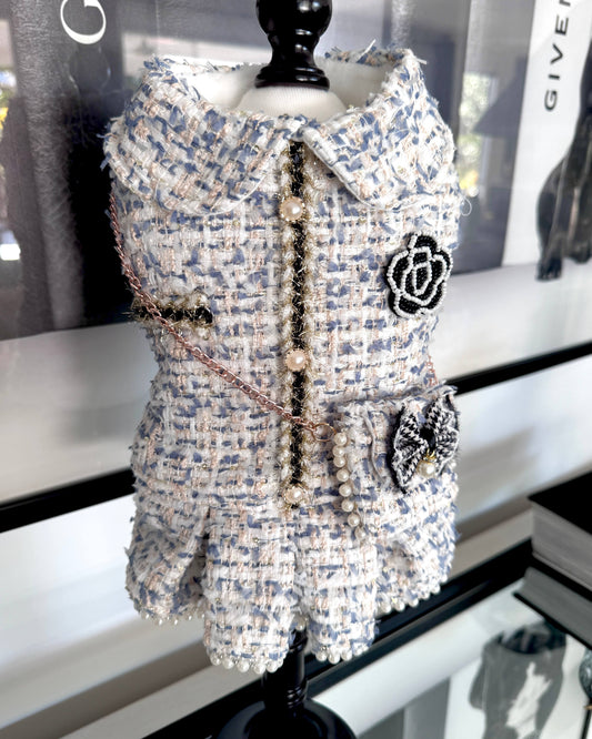 Luxury dog jacket, luxury dress jacket for small dogs, chihuahua dress, toy poodle dress