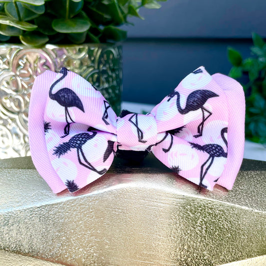 Little Luxe Flamingos Bow